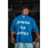 CAMISETA OVERSIZE "SUPERA TUS LÍMITES" AZUL