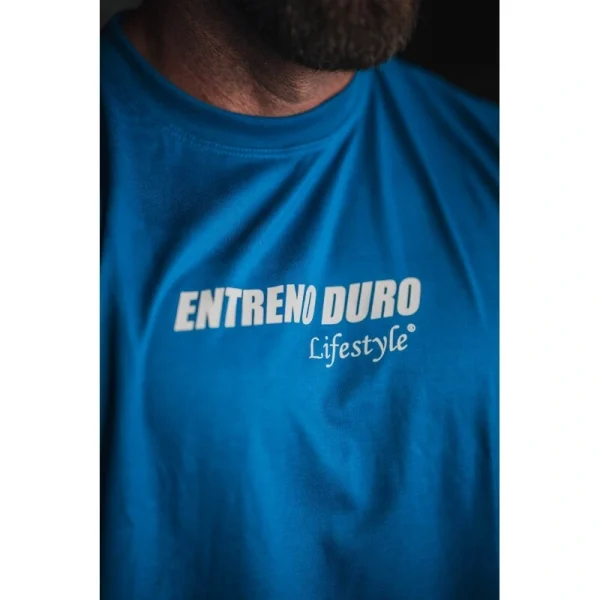 CAMISETA OVERSIZE "SUPERA TUS LÍMITES" AZUL