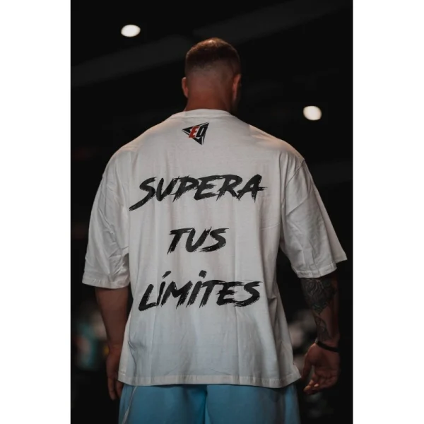 CAMISETA OVERSIZE "SUPERA TUS LÍMITES" BLANCA