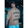 CAMISETA OVERSIZE "SUPERA TUS LÍMITES" TAUPE