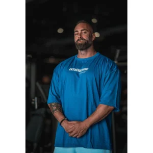 CAMISETA OVERSIZE "LA VIDA ES MUY CORTA PARA SER PEQUEÑO" AZUL