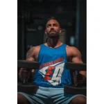 CAMISETA SIN MANGAS AZUL